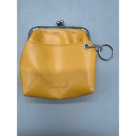 wilsons leather maxima Bulldog Face Genuine Leather Coin Purse With Keychain REA - Picture 4 of 7